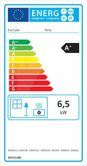 Eva Calor Perla Σόμπα Pellet 6.5kW Μαύρη