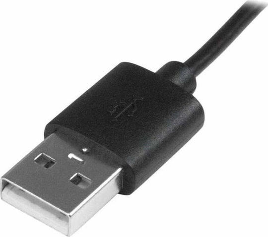 StarTech Regular USB 2.0 to micro USB Cable Μαύρο 1m (USBAUBL1M)