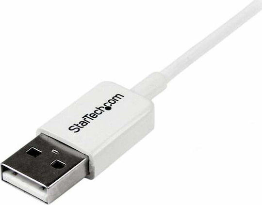 StarTech 2m Regular USB 2.0 to micro USB Cable White (USBPAUB2MW)