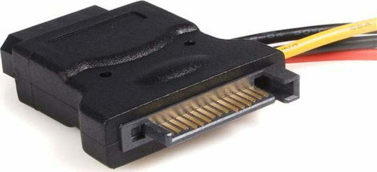 StarTech Molex cu 4 pini - 15-Pin Sata Cablu 0.15m Multicolor (LP4SATAFM2L)