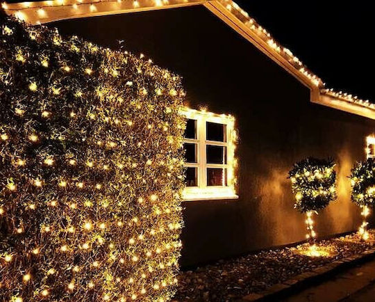 240 Λαμπάκια LED 2μ. x 200εκ. Θερμό Λευκό τύπου Δίχτυ