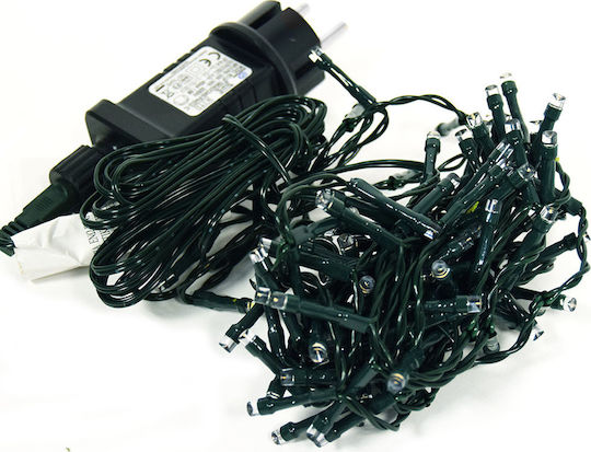 100 Λαμπάκια LED 8μ. Θερμό Λευκό σε Σειρά