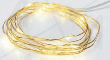 20 Lights LED 2m. Warm White Battery in String 1pcs