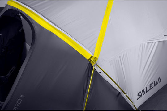 Salewa Sierra Leone II Cort De Camping Igloo Cățărare Gri Cu Dublu Material 4 Anotimpuri Pentru 2 Persoane Impermeabilă 3000mm 330x140x116cm