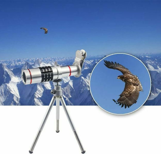 HX-1805 Phone Camera Lens Set Telephoto 18x in Silver Colour