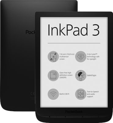 Pocketbook InkPad 3 με Οθόνη Αφής 7.8" (8GB) Μαύρο