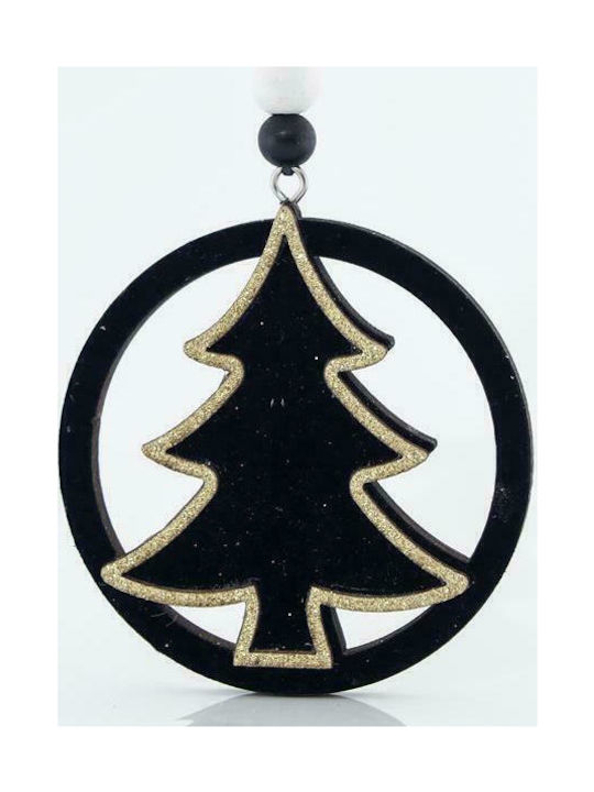 Eurolamp Christmas Wooden Tree Ornament Gold 8x8cm