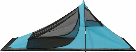vidaXL Summer Camping Tent Mountaineering Blue for 1 Person Waterproof 1000mm 317x240x95cm