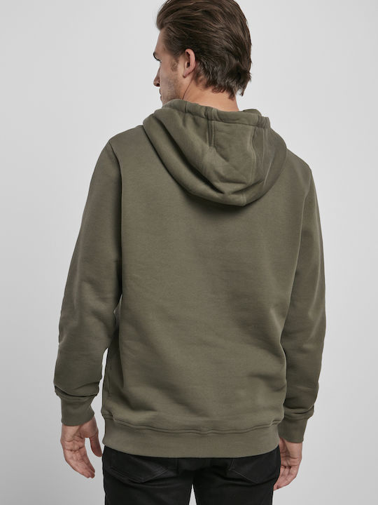 Urban Classics TB3086 Men's Sweatshirt with Hood and Pockets Khaki