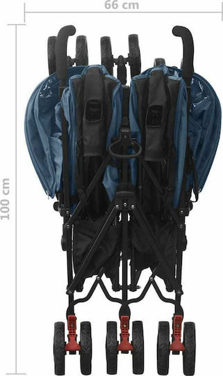 vidaXL Umbrella Stroller Suitable from 6+ Months Navy Blue 14.4kg