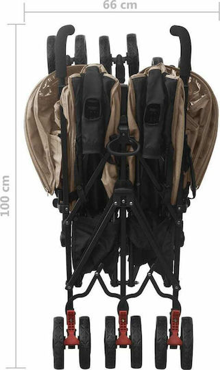 vidaXL Umbrella Stroller Suitable for Newborn Taupe 14.4kg