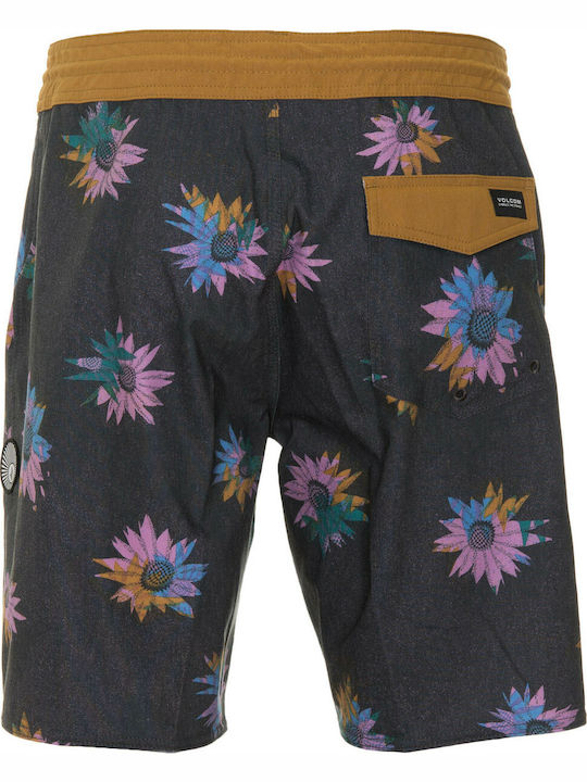 Natural Visions Stoney 19" Men's Swimwear Bermuda Black Floral