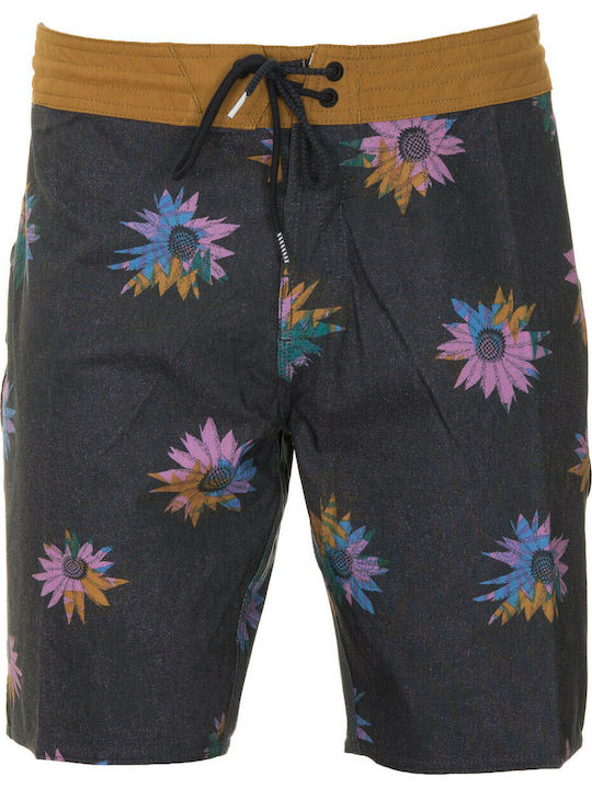 Natural Visions Stoney 19" Men's Swimwear Bermuda Black Floral