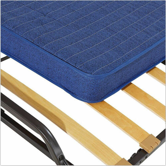 Faltbett mit Matratze 10cm Einzel Schwarz 200x80x33cm