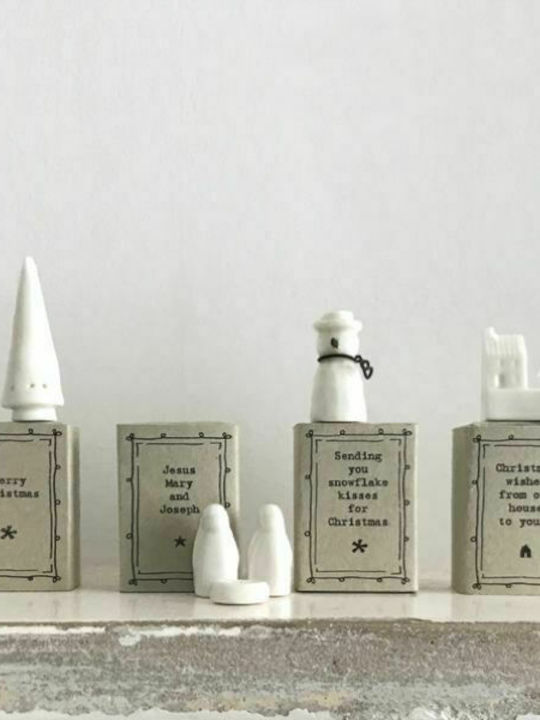 Synchronia Christmas Ceramic Figure Height 4.5cm 3pcs