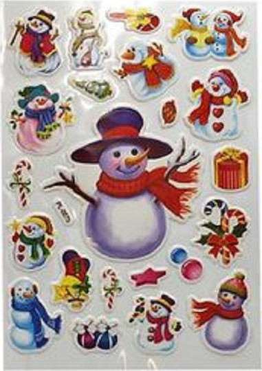 XMASfest Χριστουγεννιάτικα Αυτοκόλλητα για Παράθυρο 15x25εκ. (Διάφορα Σχέδια)