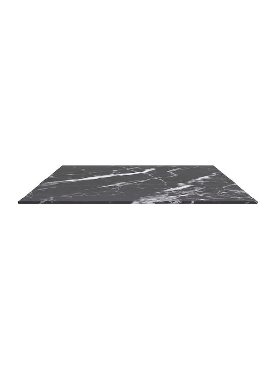 vidaXL Rectangular Glass Table Surface Μαύρο 100x62cm