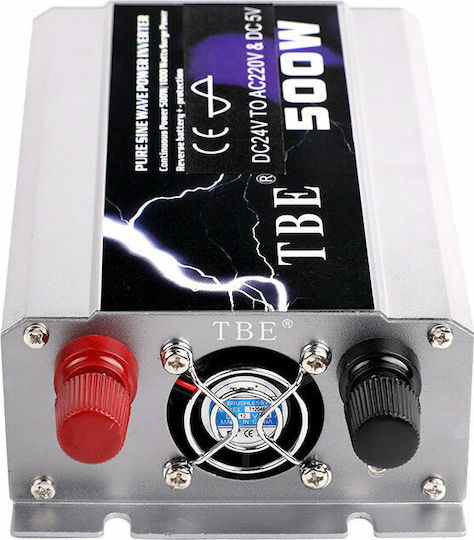 TBE TBE Καθαρού Ημιτόνου Inverter Ισχύος 500W με Τάση Εισόδου 12V