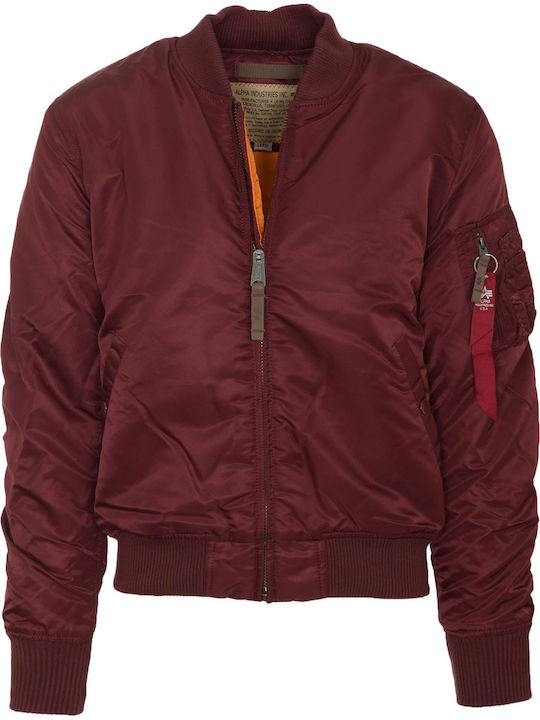 MA-1 VF 59 Men's Winter Bomber Jacket Burgundy