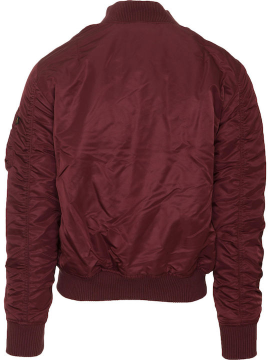 MA-1 VF 59 Men's Winter Bomber Jacket Burgundy