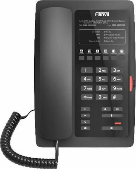 Fanvil H3 Hotel Verkabelt IP-Telefon in Schwarz
