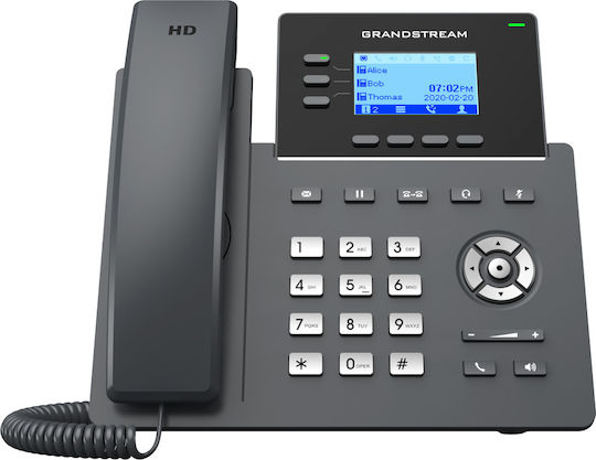 Grandstream GRP2603P Ενσύρματο Τηλέφωνο IP 6 γραμμών Μαύρο