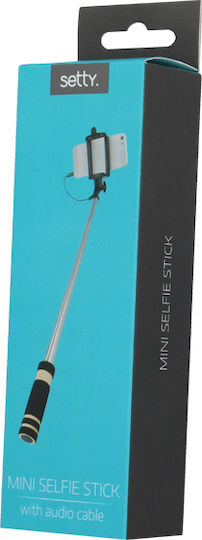 Setty Mini Selfie-Stick mit 3.5mm Kabel Schwarz DW_000027