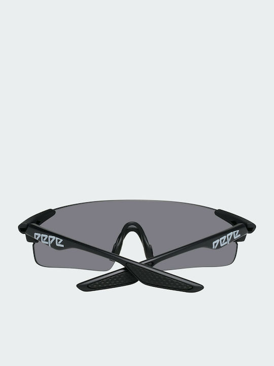 Pepe Jeans Unisex Sunglasses with Black Plastic Frame and Gray Lens PJ7372-C1