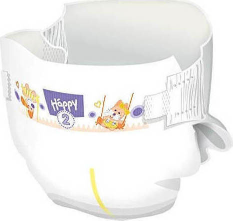 Happy Art+dry Памперси с лента No. 2 за 3-6 kg 156pcs