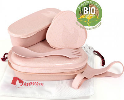 Light My Fire Bio Serviergeschirr-Set für Camping 6-teiliges Rosa