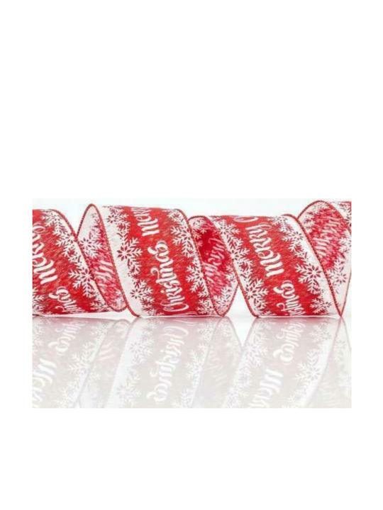 Eurolamp 9m Christmas Ribbon Red 900x6.35cm 1pc