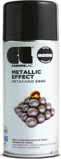 Cosmos Lac Спрей Боядисване Metallic Effect с Металик Ефект Черно 400мл