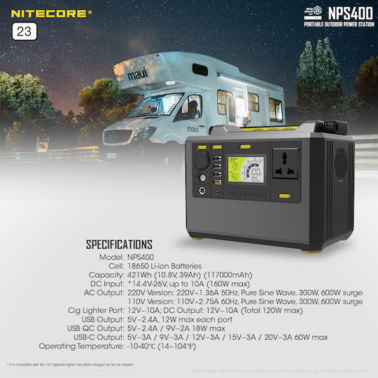NiteCore NiteCore NPS400 Kraftwerk 421Wh