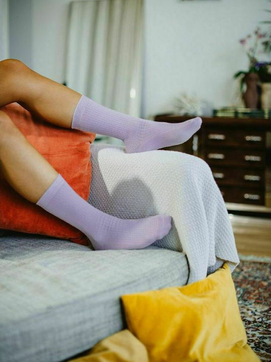 DOIY Yoga Μονόχρωμες Κάλτσες Μωβ