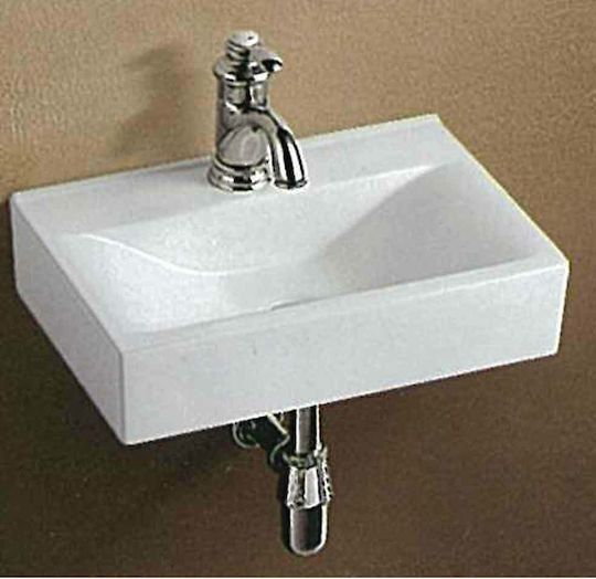 Gloria Banal Aufgesetztes Waschbecken Porzellan 45x30x10cm Weiß