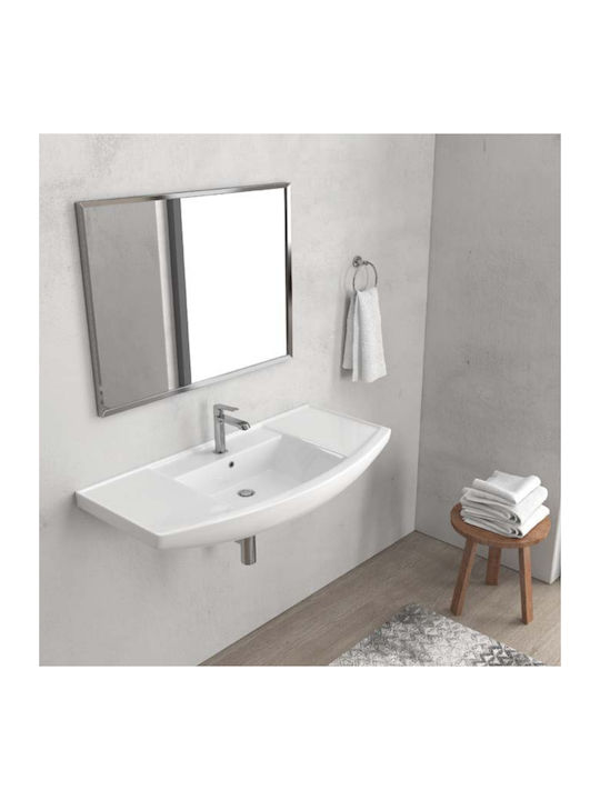 Karag Bianna Wall Mounted Wall-mounted Sink Porcelain 101x50x18.5cm White