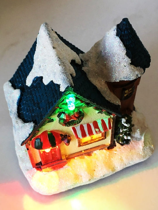 SP Souliotis Christmas Illuminated Decorative House with Battery 9.2x8.5x6cm.