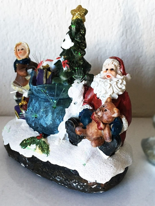 SP Souliotis Illuminated Christmas Plastic Figure Height 12cm Santa Claus