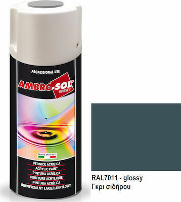Ambro-Sol Σπρέι Βαφής V400 Ακρυλικό Iron Grey RAL 7011 400ml