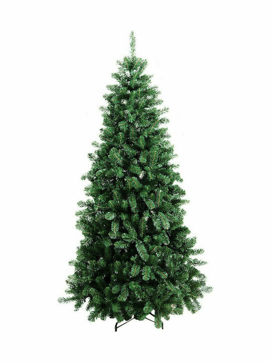 Christmas Green Tree with Metallic Base and Built in Branches H150cm