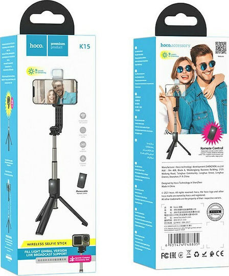 Hoco Selfie Stick with Bluetooth K15 Black