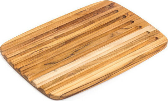 TeakHaus Essential Schneidebrett für Brot Hölzernes Braun 40.6x27.9cm 1Stück