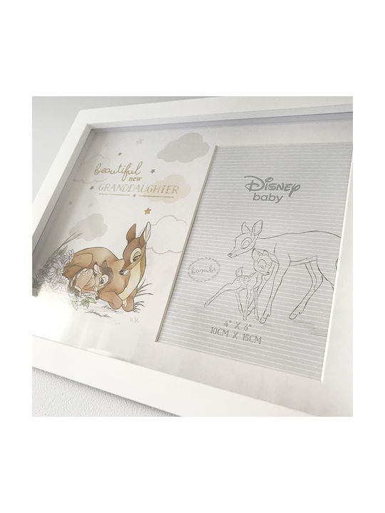 Disney Bambi το Ελαφάκι Beautiful New Granddaughter Cadru de poze pentru copii Rama foto Lemn Grey-White