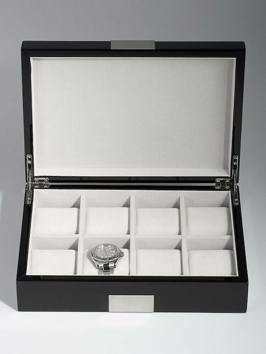 Rothenschild Wooden Case for 8 watches in Black color RS-2022-8BL