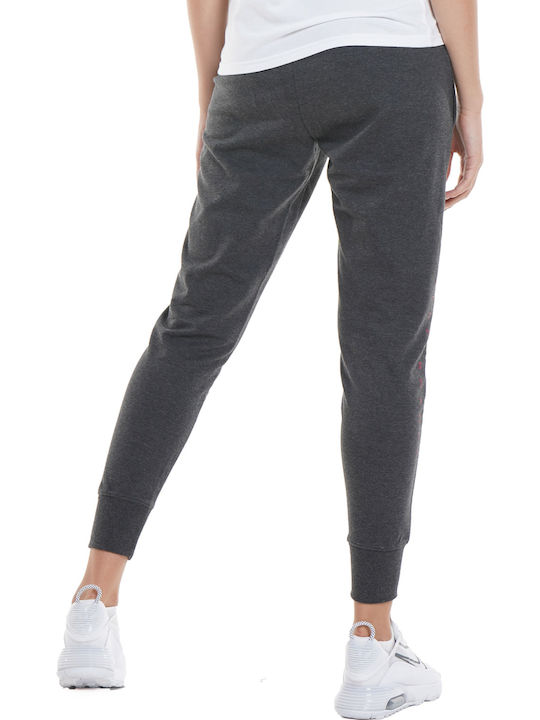 Body Action Damen-Sweatpants Jogger Dark Grey Melange