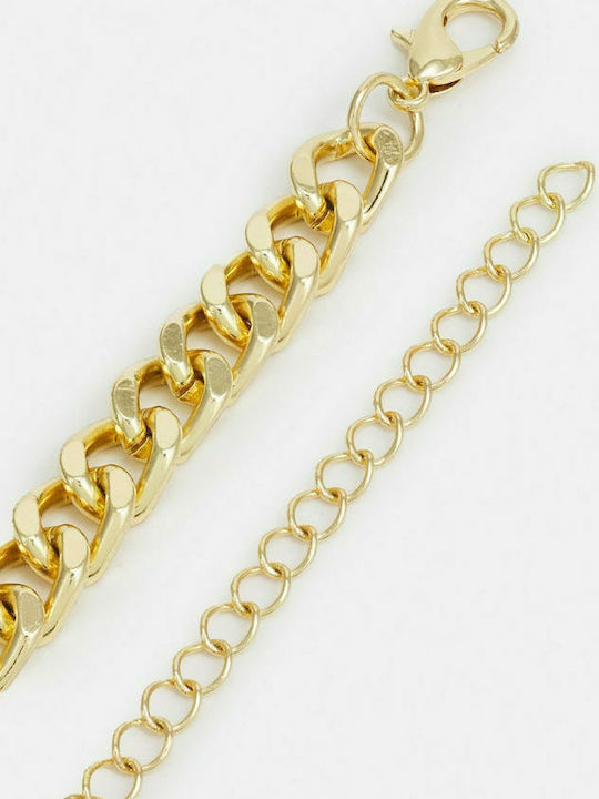 Urban Classics Chain Neck Gold-plated Wide Thickness 8mm and Length 75cm