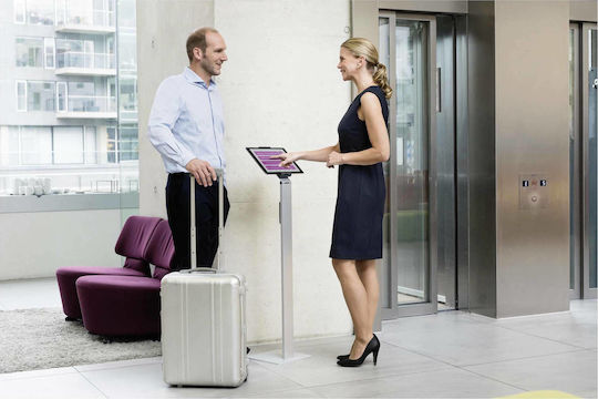 Durable Floor Βάση Tablet Δαπέδου έως 13" σε Ασημί χρώμα