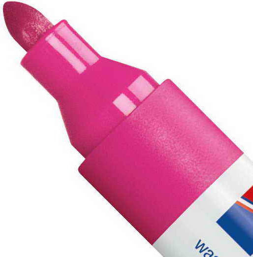 Edding Textile Marker 4500 Μαρκαδόρος Ροζ Ανεξίτηλος για Ύφασμα Στρογγυλή Μύτη Φωσφοριζέ