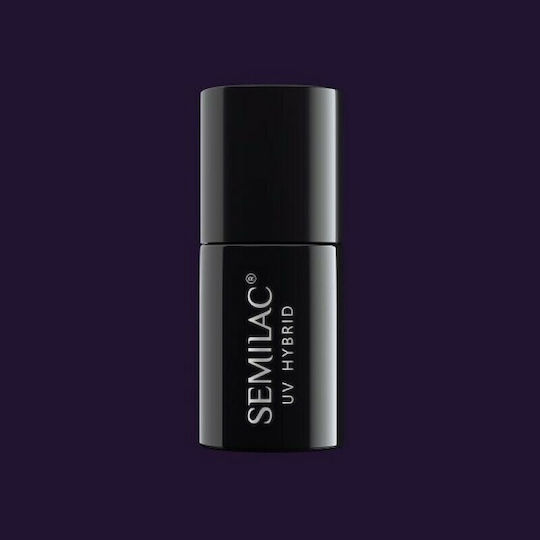 Semilac Classic Ημιμόνιμο Βερνίκι Νυχιών Black Purple 100 7ml