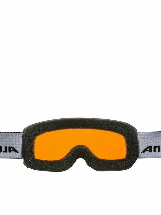 Alpina Scarabeo S D Adult Ski & Snowboard Goggles Black with Orange Lens